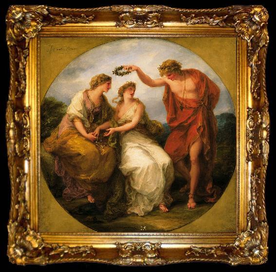 framed  Angelica Kauffmann Beauty Directed by Prudence, Wreathed by Perfection, ta009-2